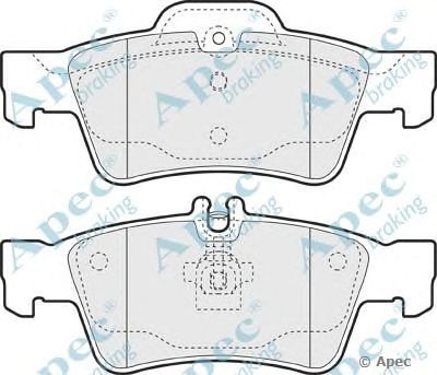 APEC BRAKING pad1322 -  Комплект тормозных колодок, дисковый тормоз